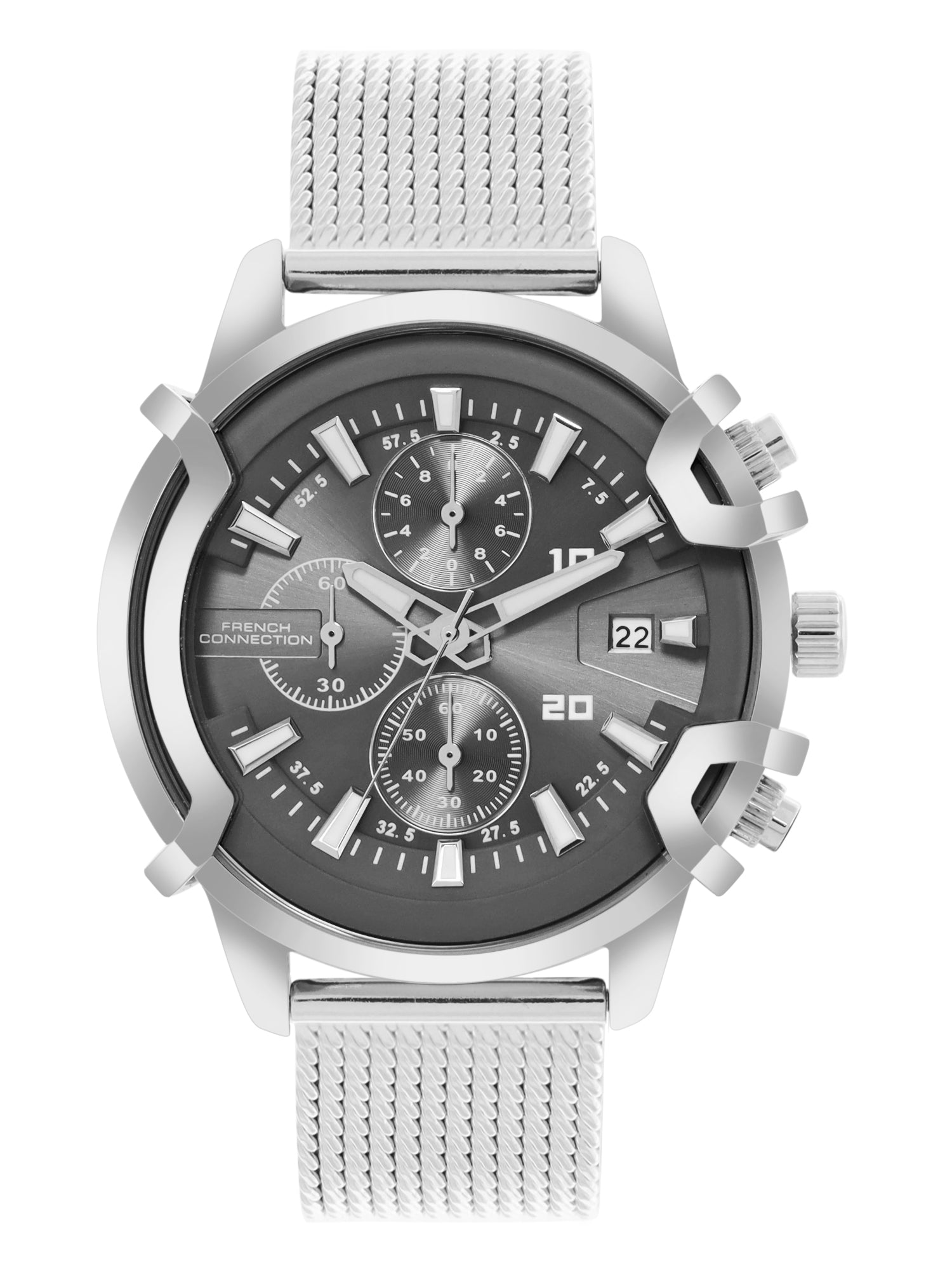 French Connection Grey Dial Chronograph Watch for Men's - FCH003SM