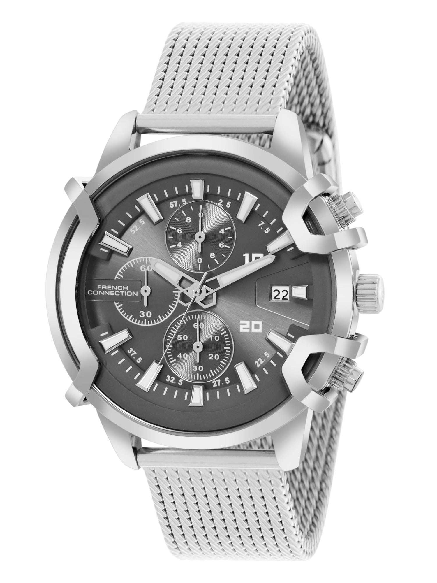 French Connection Grey Dial Chronograph Watch for Men's - FCH003SM