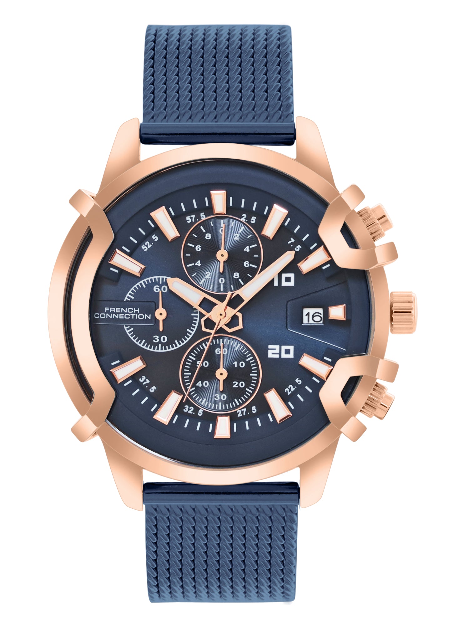 French Connection Blue Dial Chronograph Watch for Men's - FCH003UM