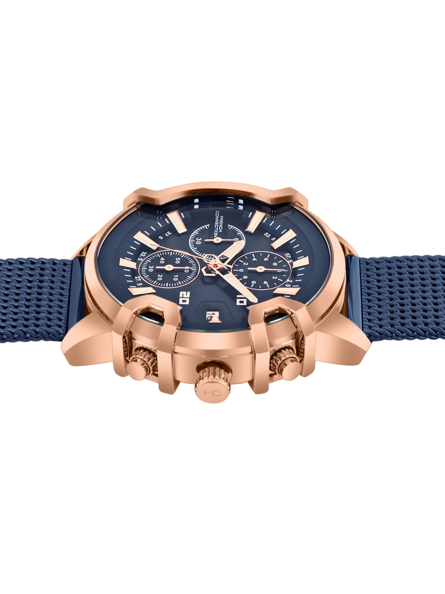 French Connection Blue Dial Chronograph Watch for Men's - FCH003UM