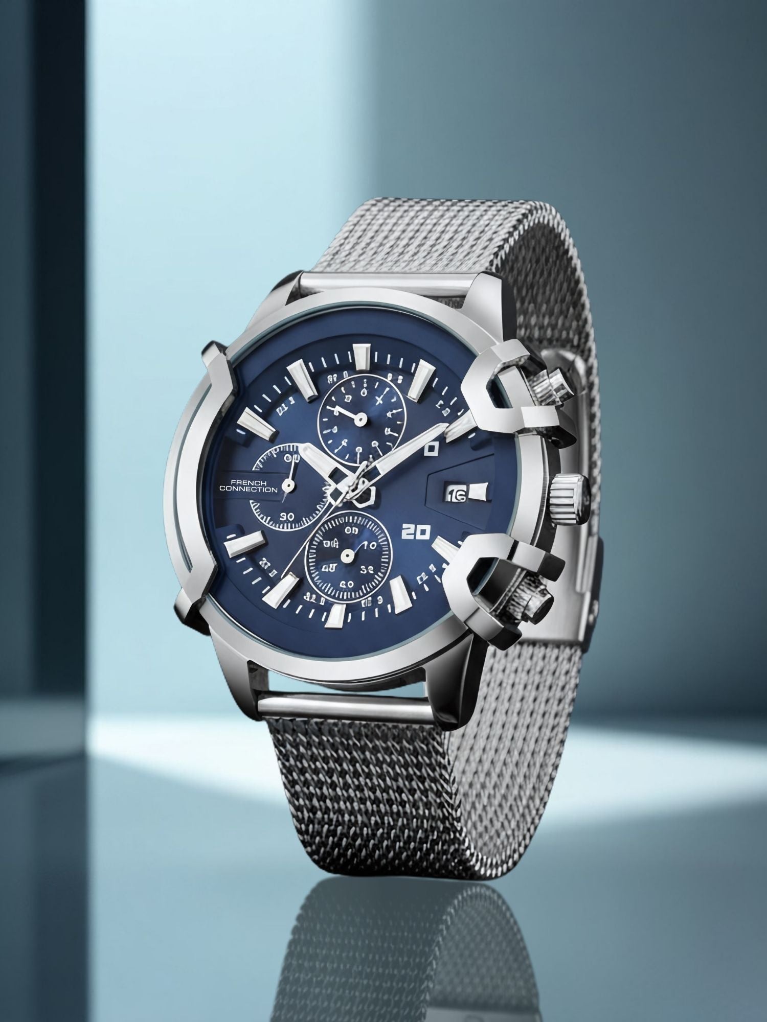French Connection Blue Dial Chronograph Watch for Men's - FCH003USM