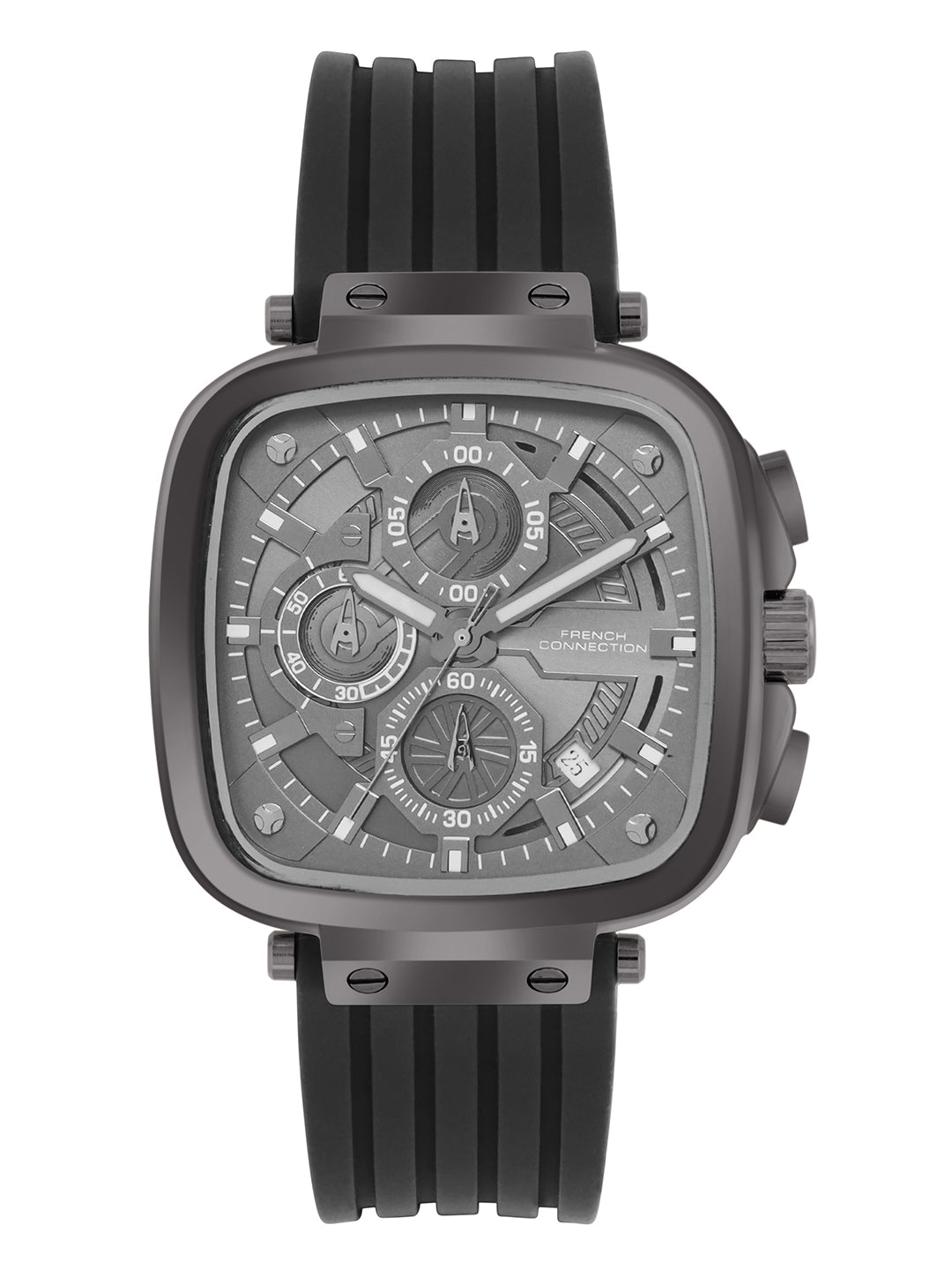 French Connection Grey Dial Chronograph Watch for Men's - FCH004GNL