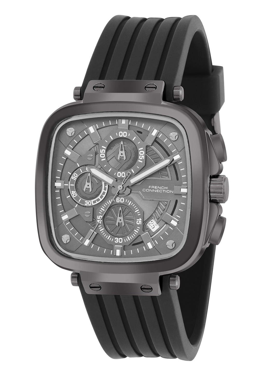 French Connection Grey Dial Chronograph Watch for Men's - FCH004GNL