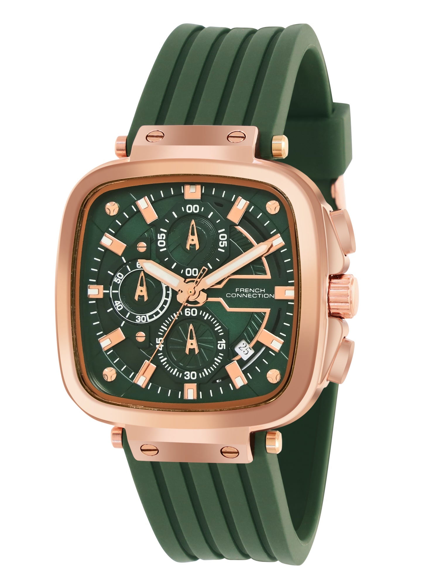 French Connection Green Dial Chronograph Watch for Men's - FCH004NL-R
