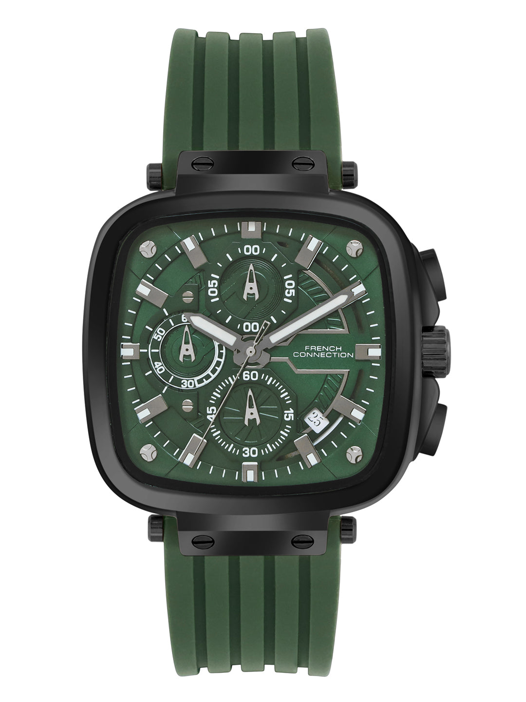 French Connection Green Dial Chronograph Watch for Men's - FCH004NL