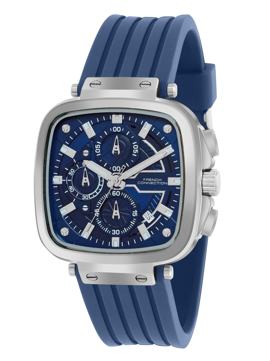 French Connection Blue Dial Chronograph Watch for Men's - FCH004UL
