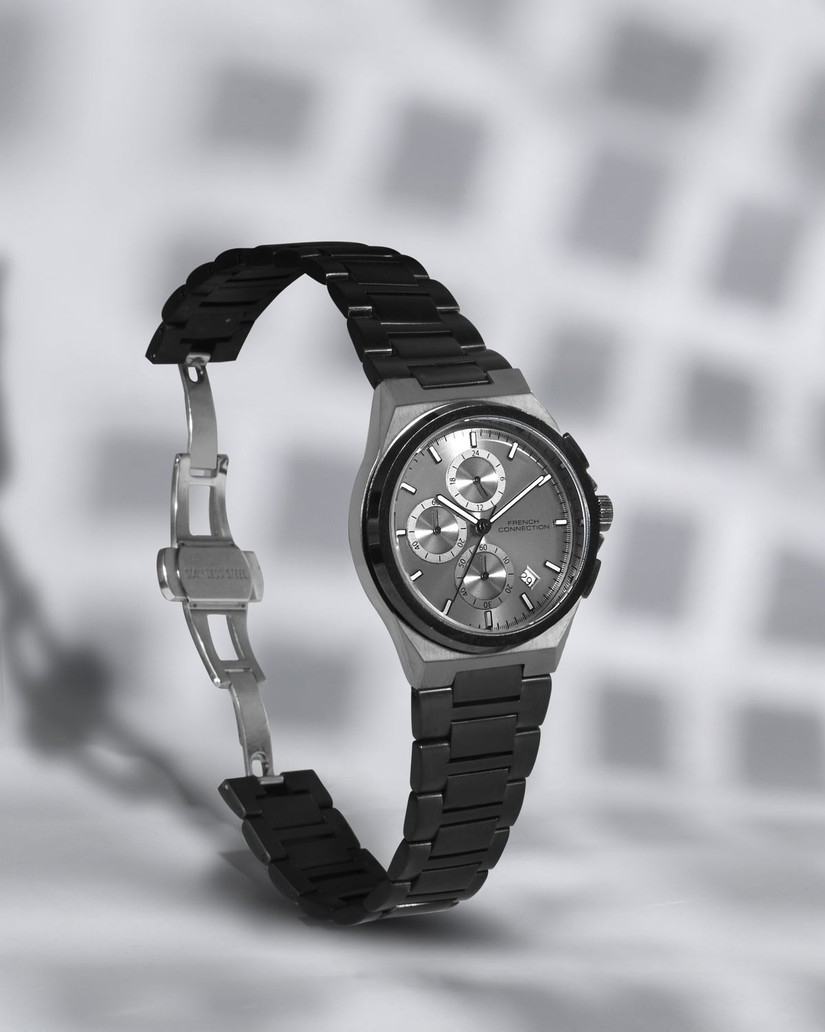 French connection Grey Round Dial Mens Mult Function Watch FCH02GNM Analog Watch - For Men FCH02GNM