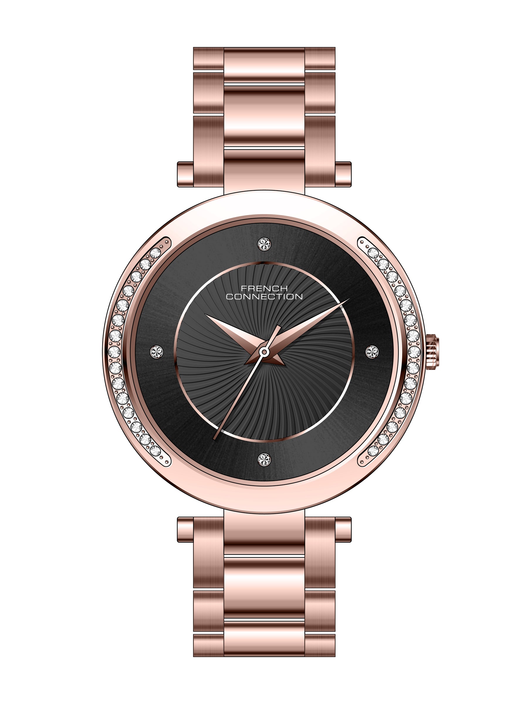 French Connection Analogue Black Dial Men's Watch -FCH07RGM