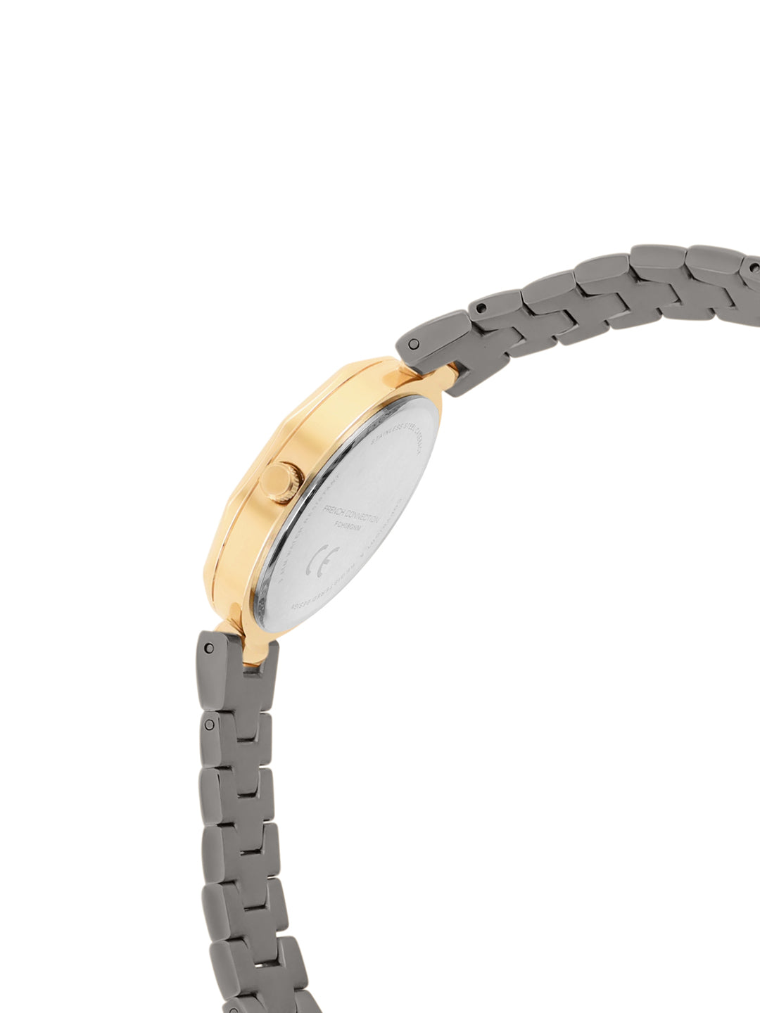 French connection Women Dial & Stainless Steel Bracelet Style Straps Analogue Watch FCH08GNM