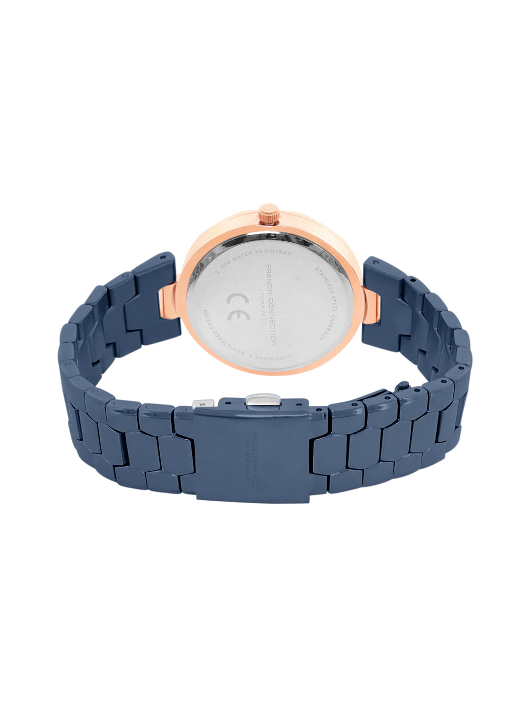 French connection Women Dial & Stainless Steel Bracelet Style Straps Analogue Watch FCH08UM