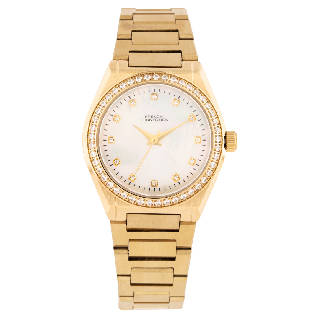 French Connection Analogue White Mop Dial Women's Watch -FCH10GM