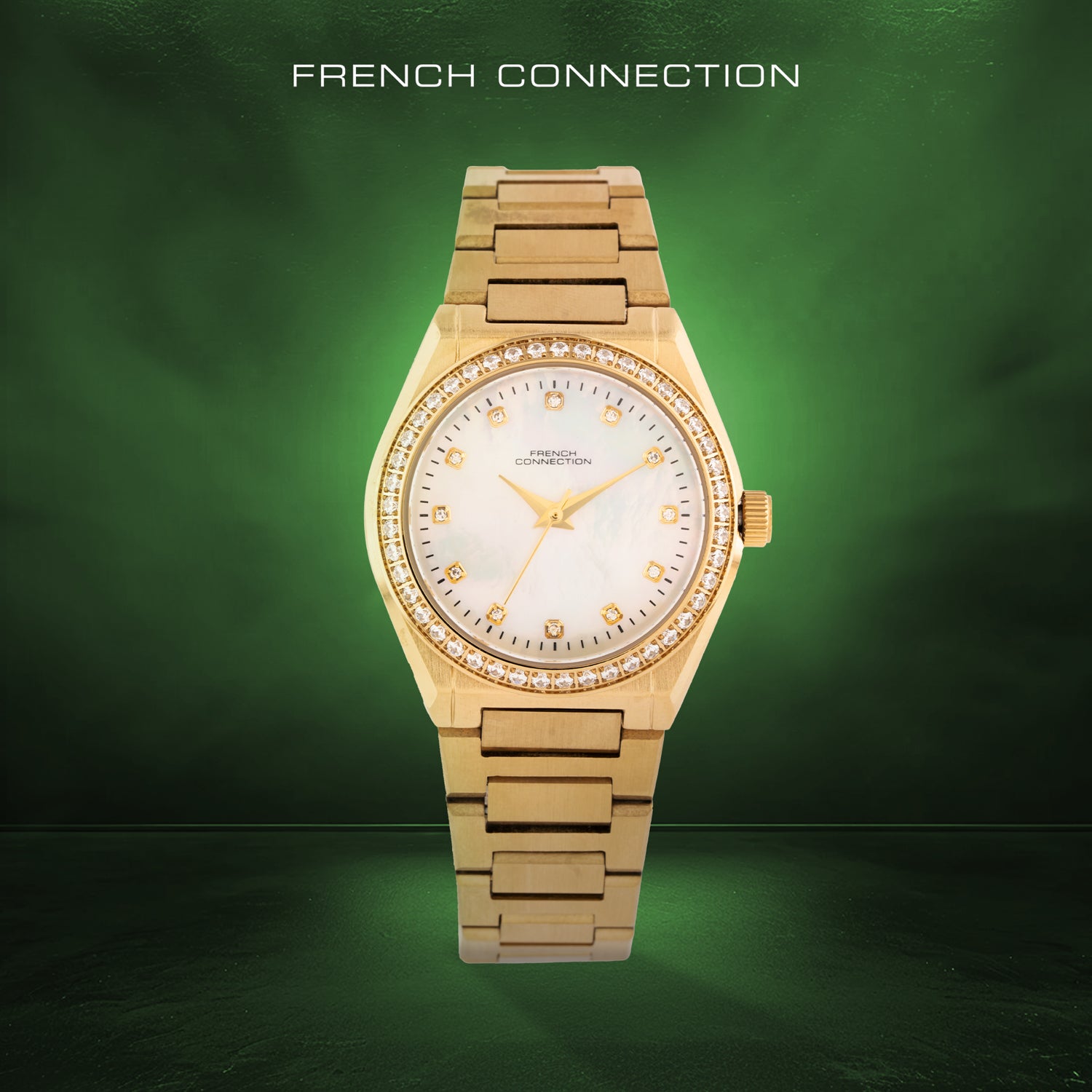 French Connection Analogue White Mop Dial Women's Watch -FCH10GM