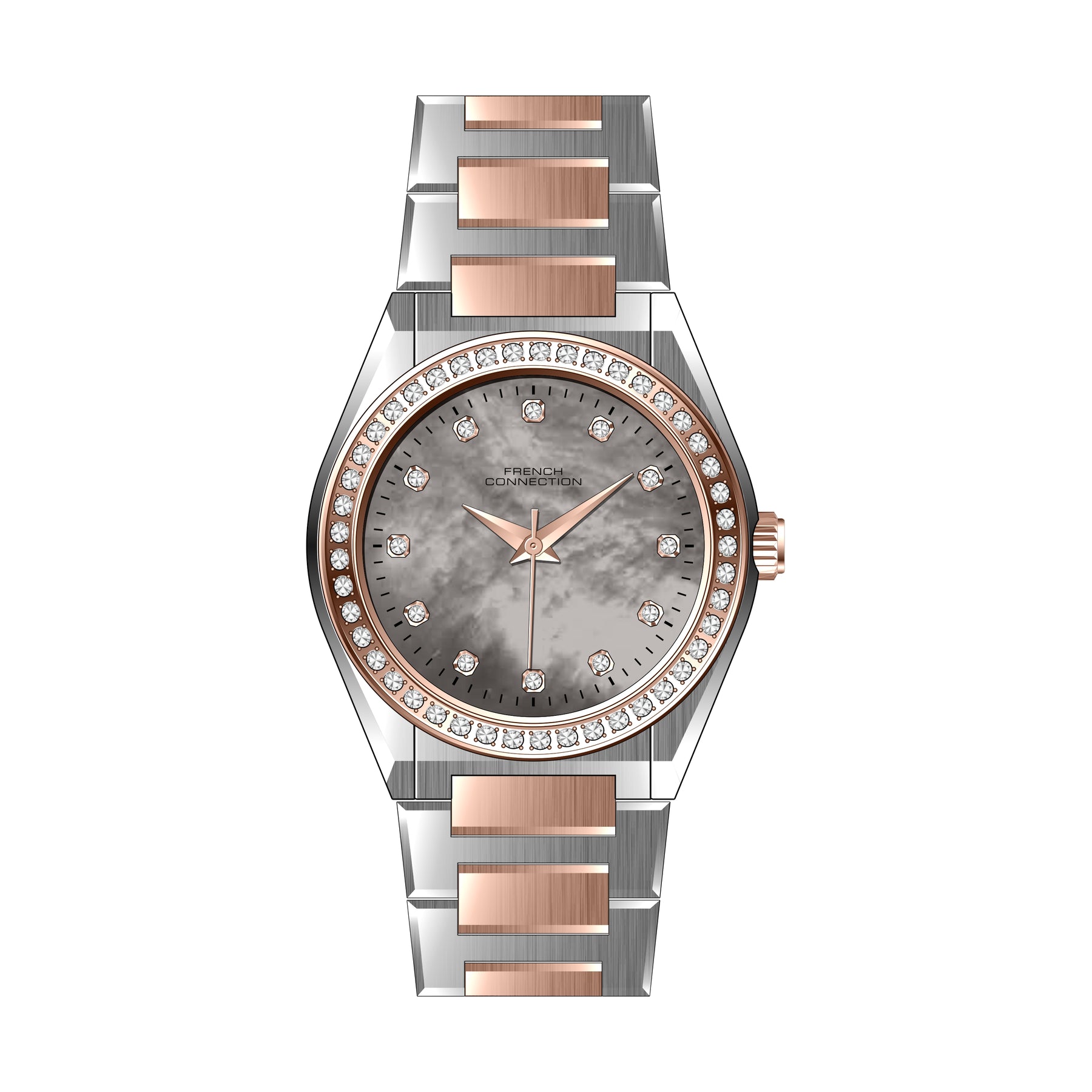 French Connection Analogue Grey Mop Dial Men's Watch -FCH10RGM