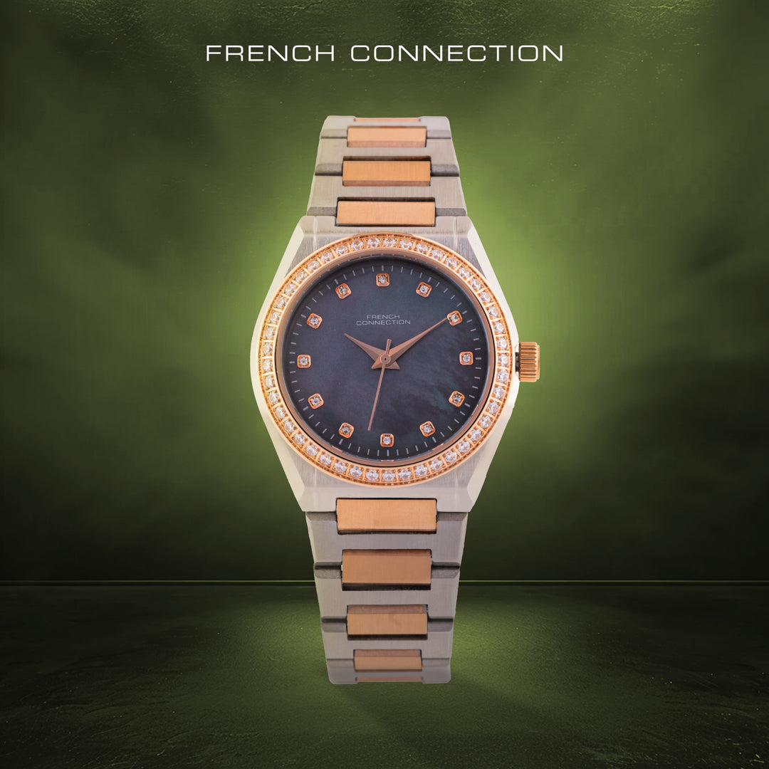 French Connection Analogue Blue Mop Dial Women's Watch -FCH10RGM