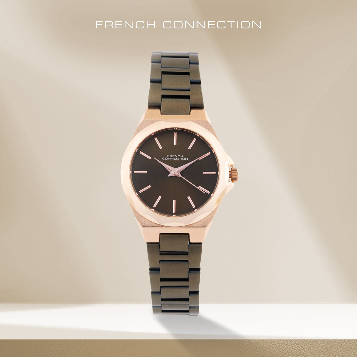 French Connection Women's Alloy Dial & Stainless Steel Bracelet Strap Analogue Watch FCH11OM