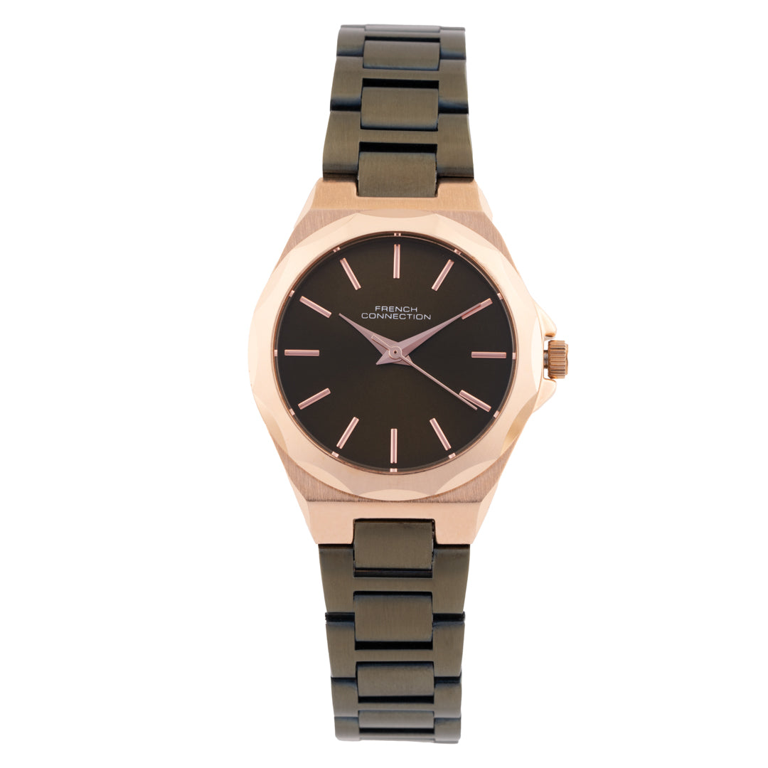 French Connection Women's Alloy Dial & Stainless Steel Bracelet Strap Analogue Watch FCH11OM