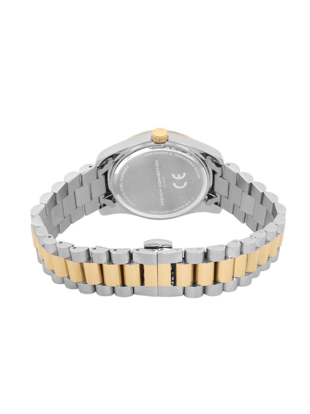 French Connection White Dial Dated Watch for Men's - FCH14STM