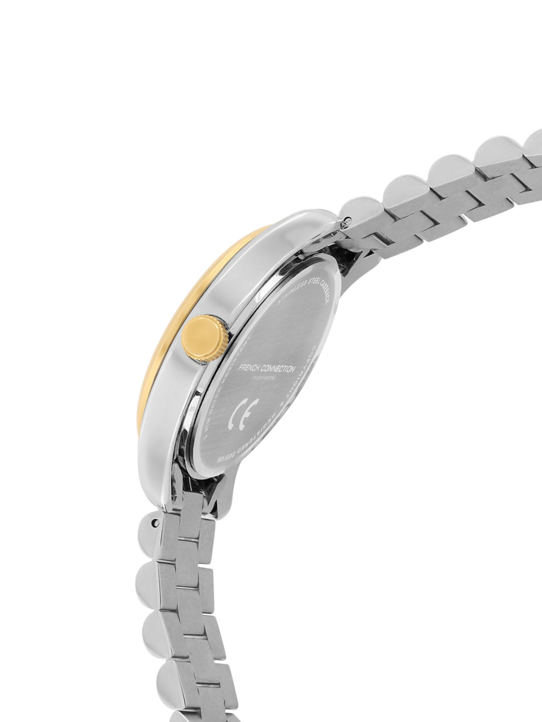 French Connection White Dial Dated Watch for Men's - FCH14STM