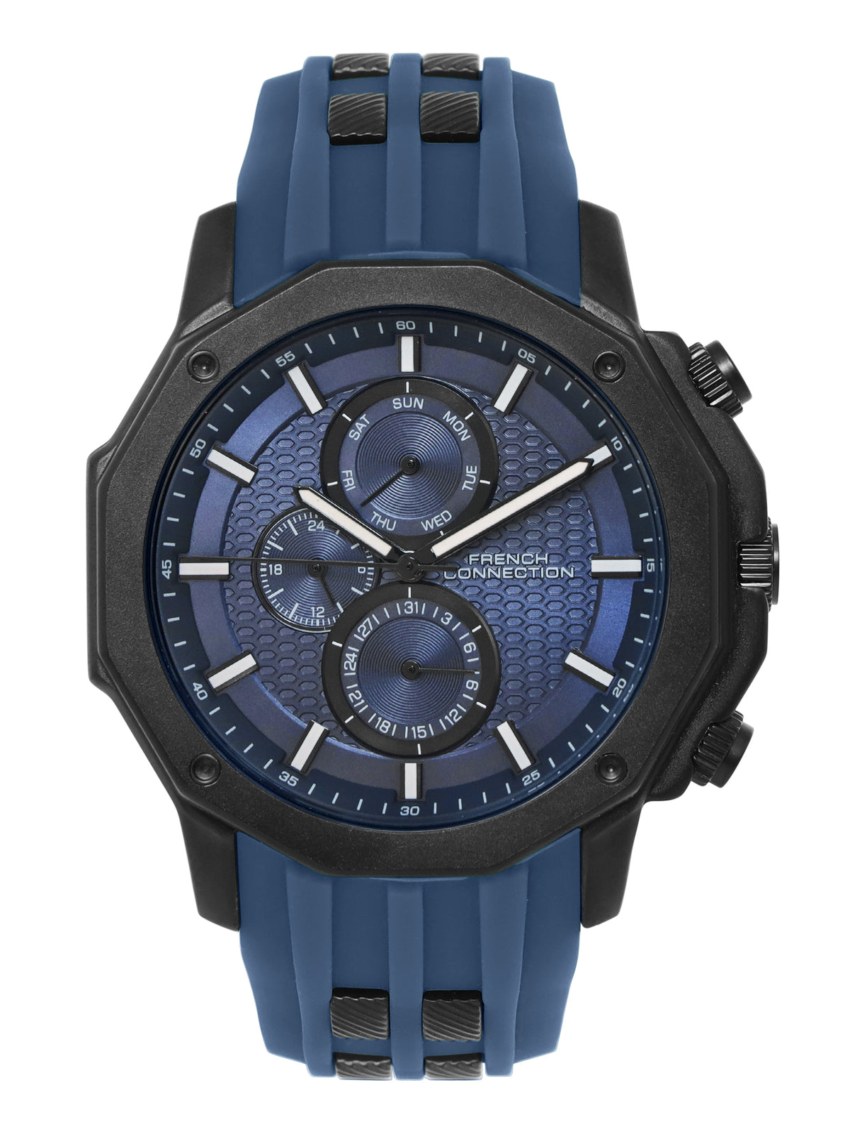French Connection Blue Dial Multifunction Watch for Men's - FCH15UBL
