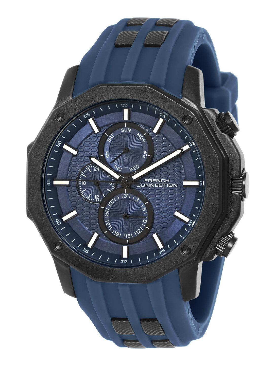 French Connection Blue Dial Multifunction Watch for Men's - FCH15UBL