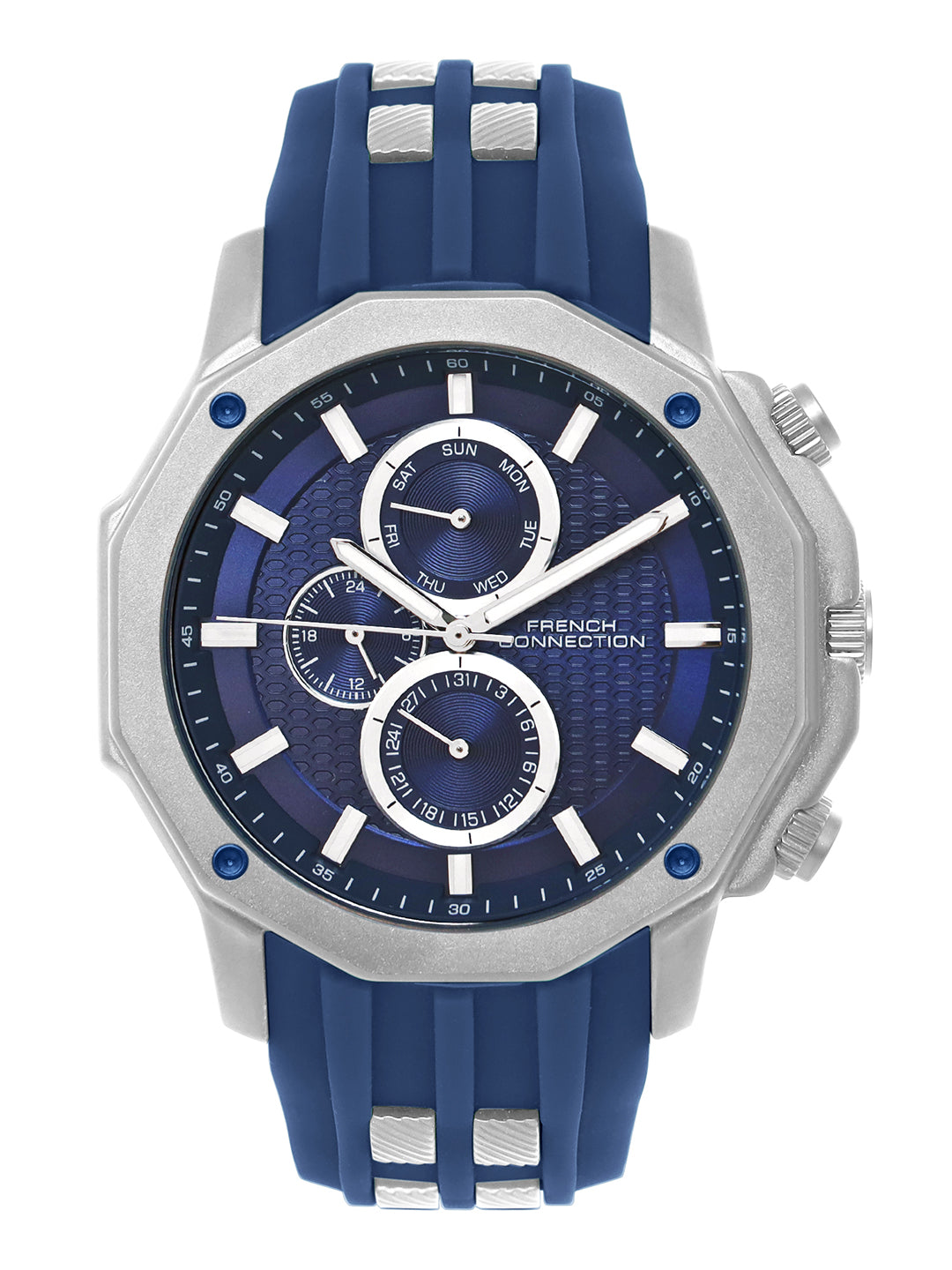 French Connection Blue Dial Multifunction Watch for Men's - FCH15UL