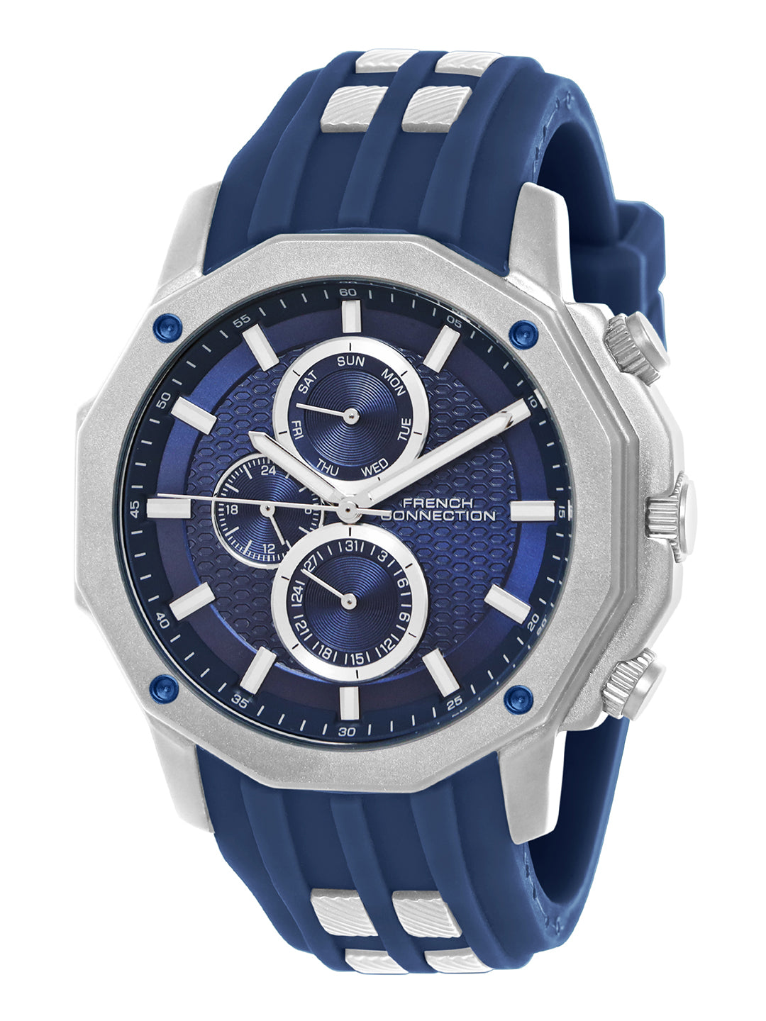 French Connection Blue Dial Multifunction Watch for Men's - FCH15UL