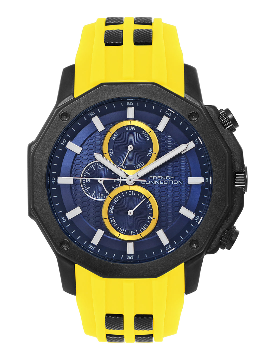 French Connection Blue Dial Multifunction Watch for Men's - FCH15YL