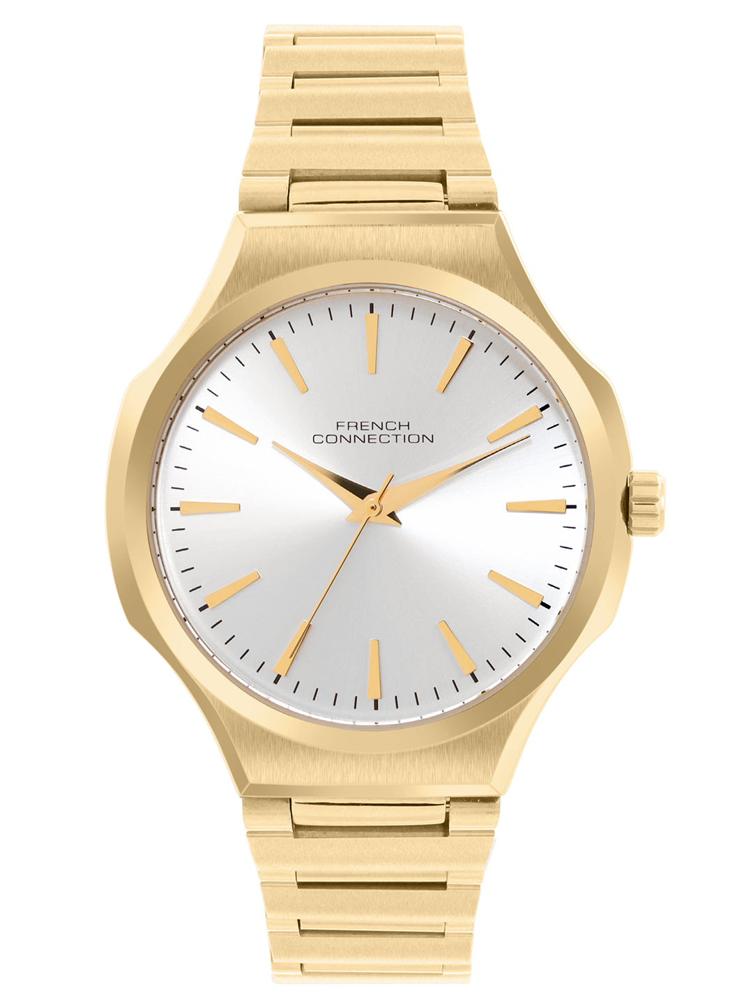 French Connection Silver Dial Analog Watch for Men's - FCH16GM