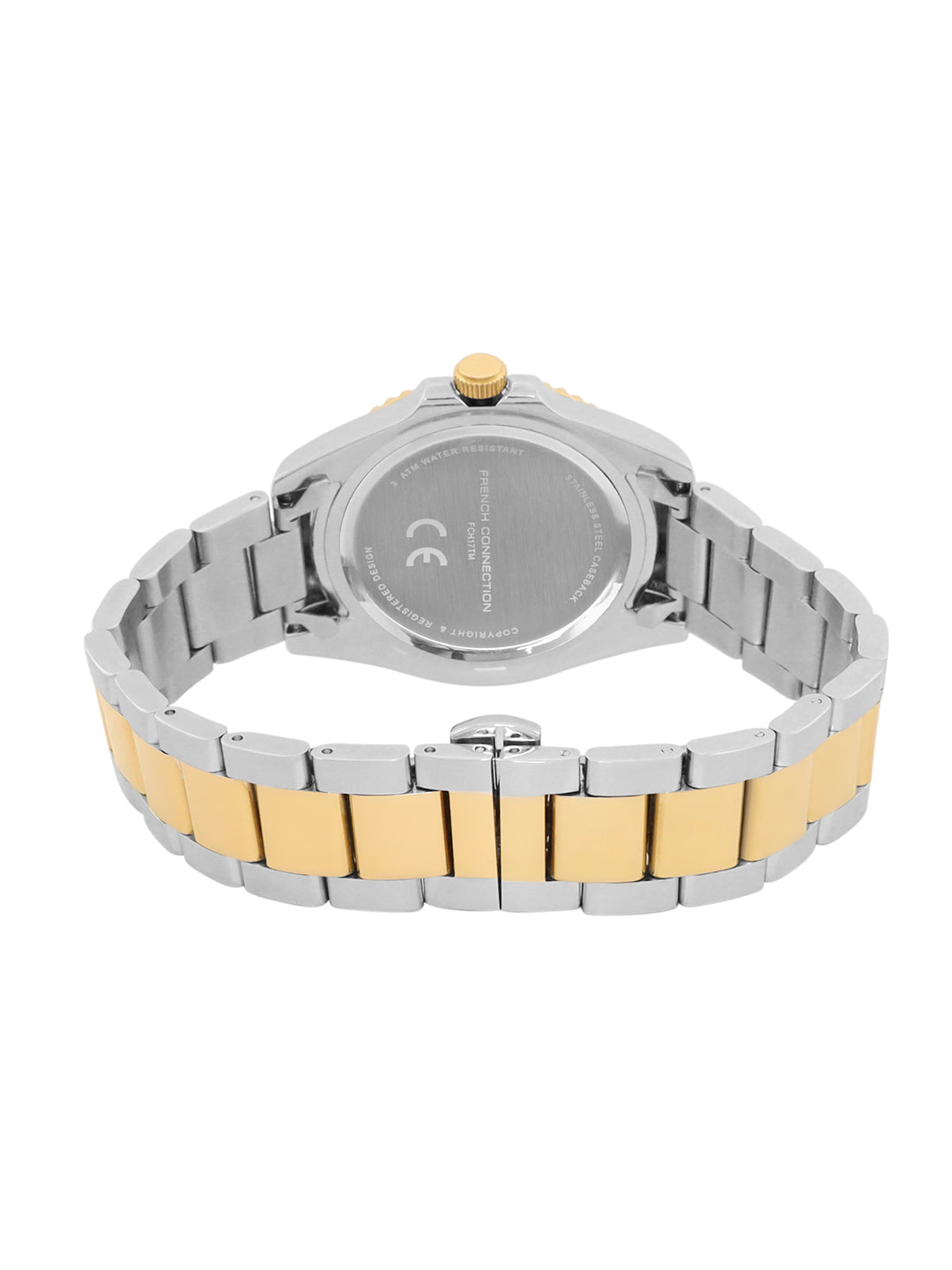 French Connection Black Dial Dated Watch for Men's - FCH17TM