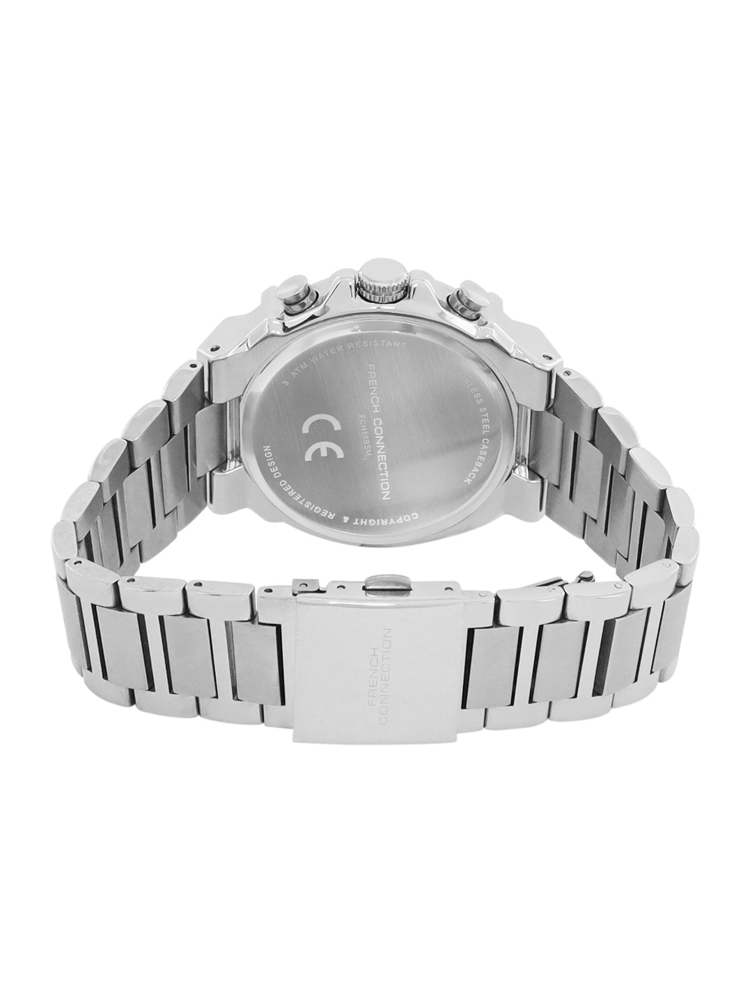 French Connection Black Dial Multifunction Watch for Men's - FCH18BSM