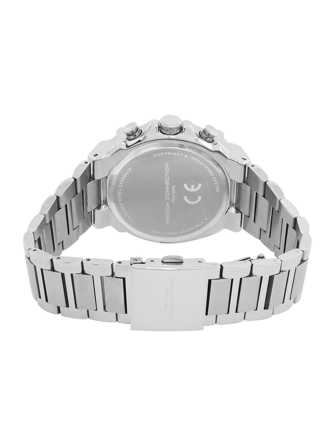 French Connection White Dial Multifunction Watch for Men's - FCH18SM