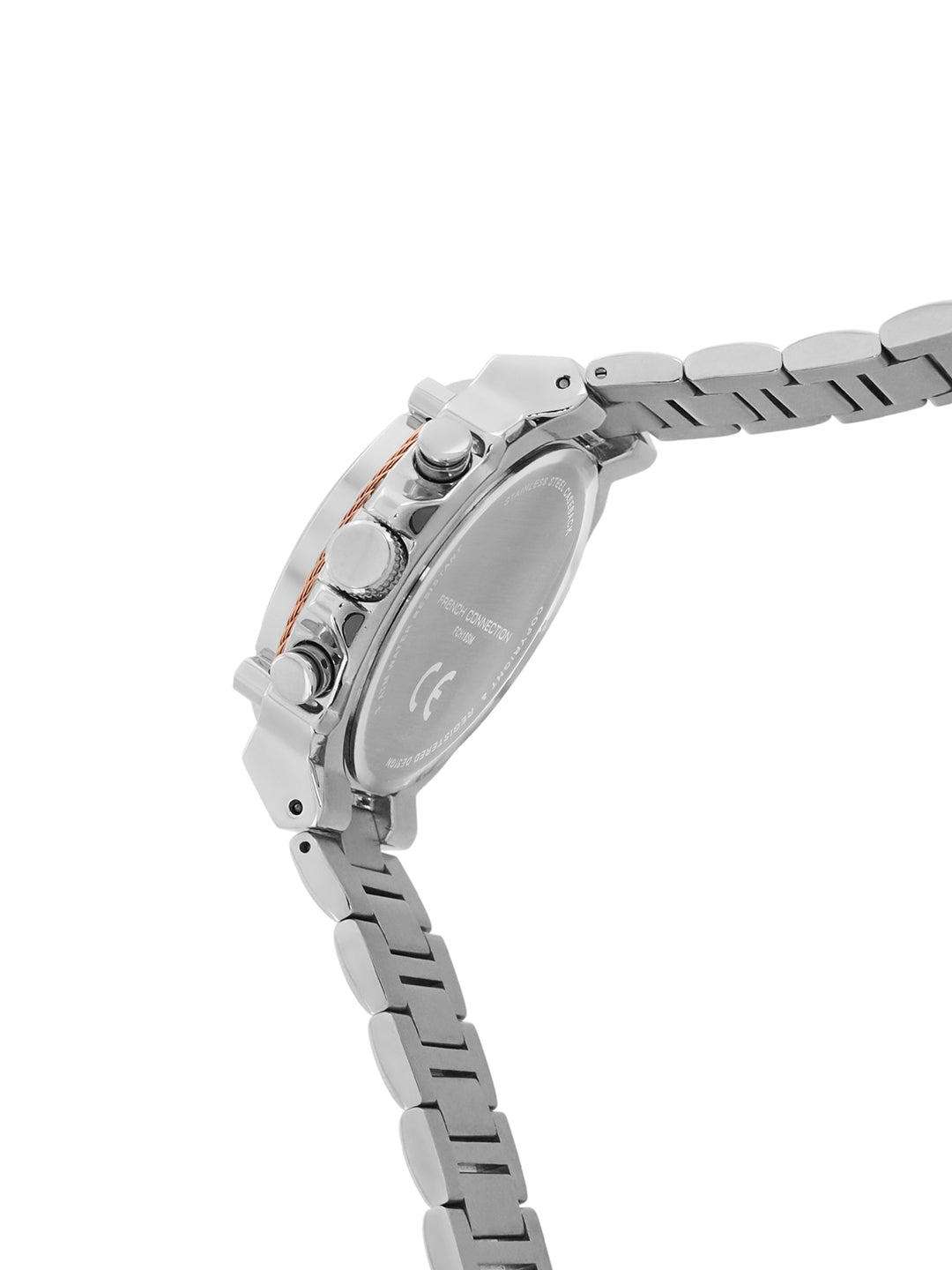 French Connection White Dial Multifunction Watch for Men's - FCH18SM