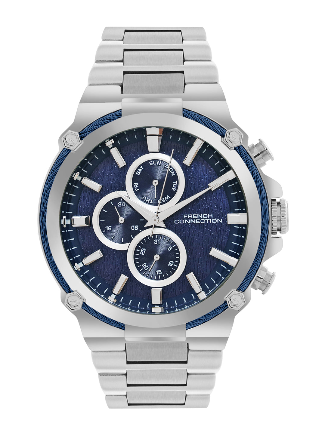 French Connection Blue Dial Multifunction Watch for Men's - FCH18USM