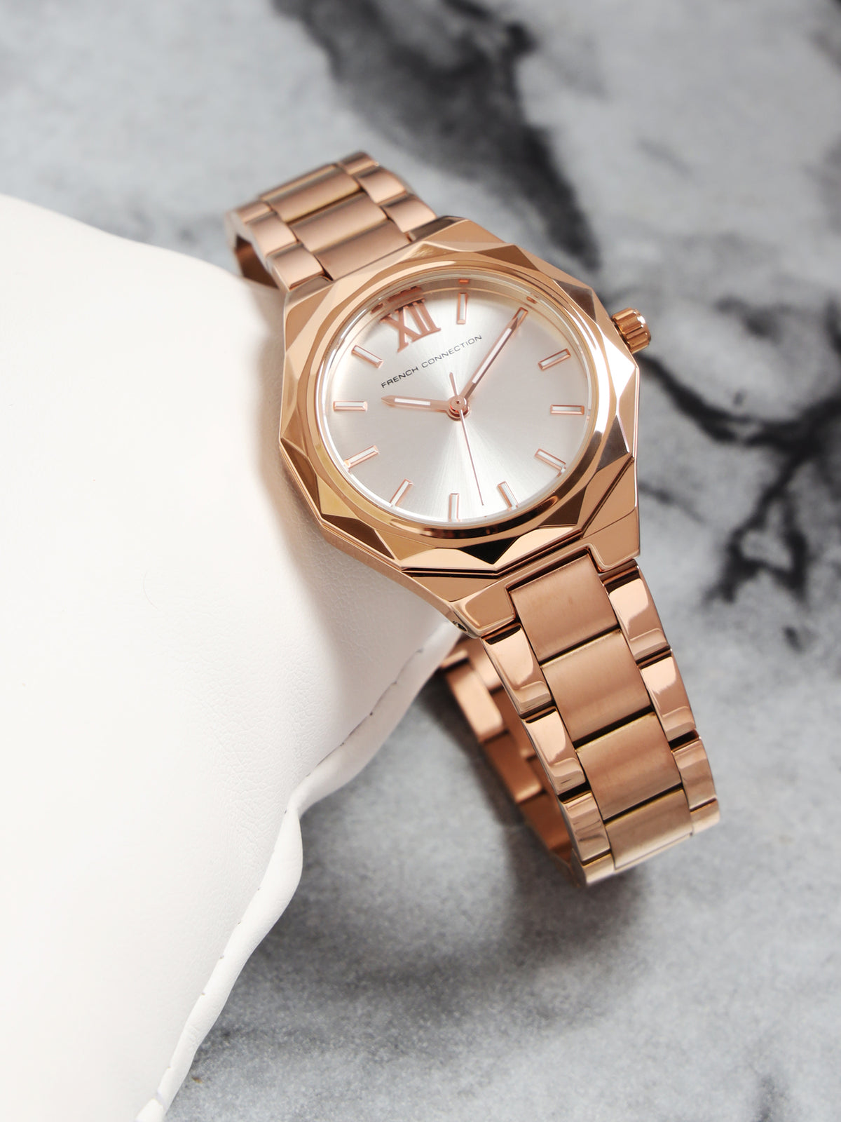 French Connection Silver Dial Analog Watch for Women's - FCH1RGM