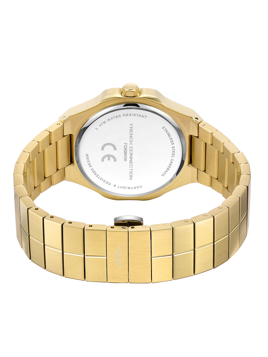 French Connection Roman Heritage | Quartz Analog Display | Green Dated Dial | Stainless Steel Strap | Watch for Men - FCH29NGM