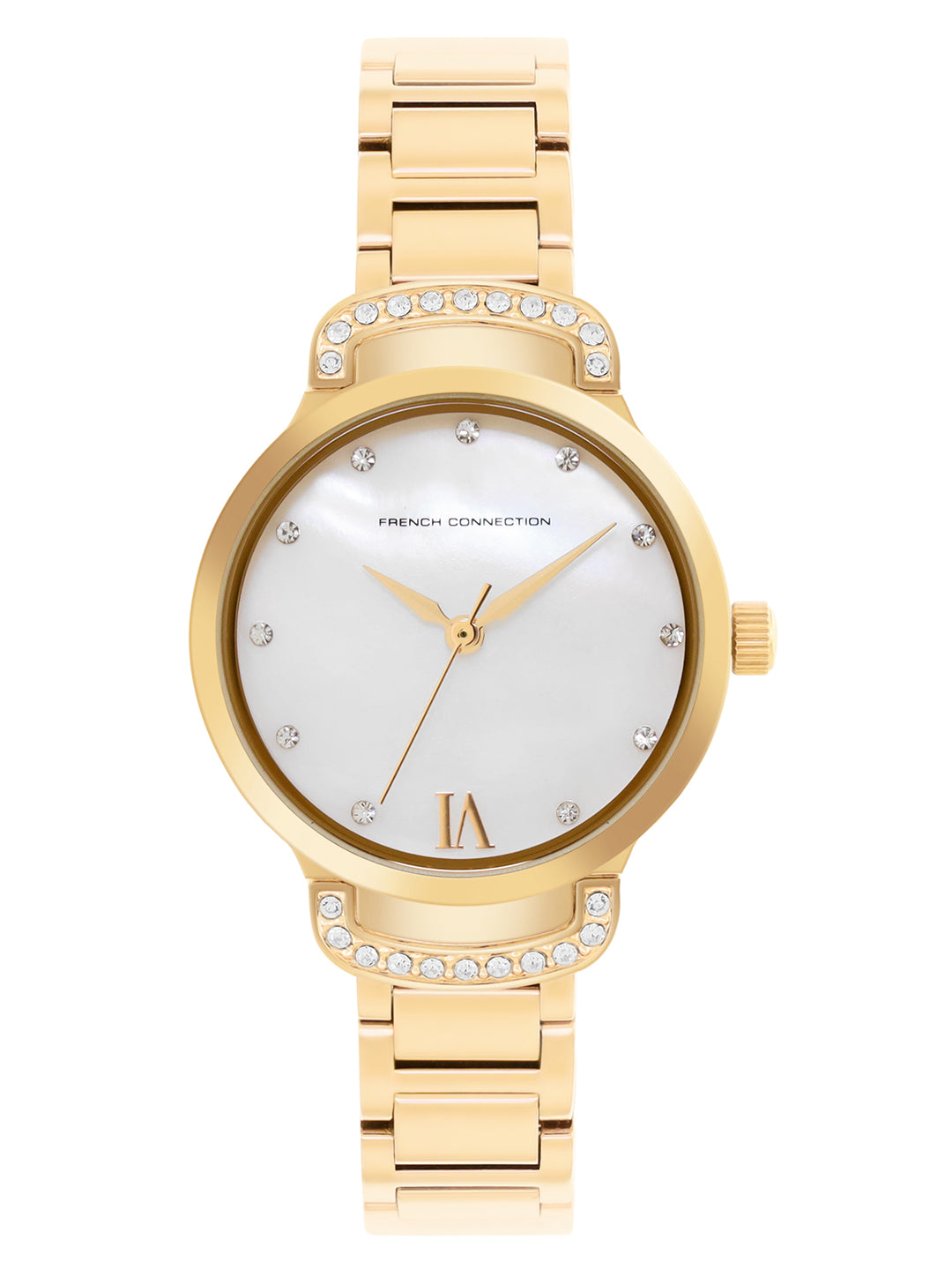 French Connection White Dial Analog Watch for Women's - FCH7GM