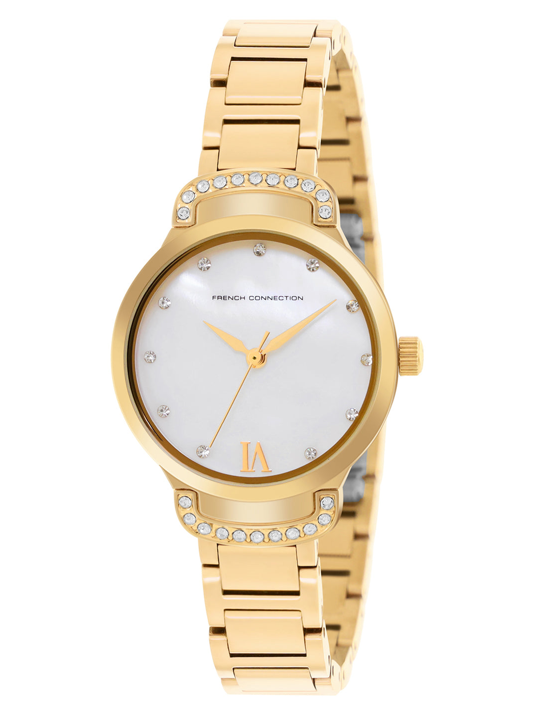 French Connection White Dial Analog Watch for Women's - FCH7GM
