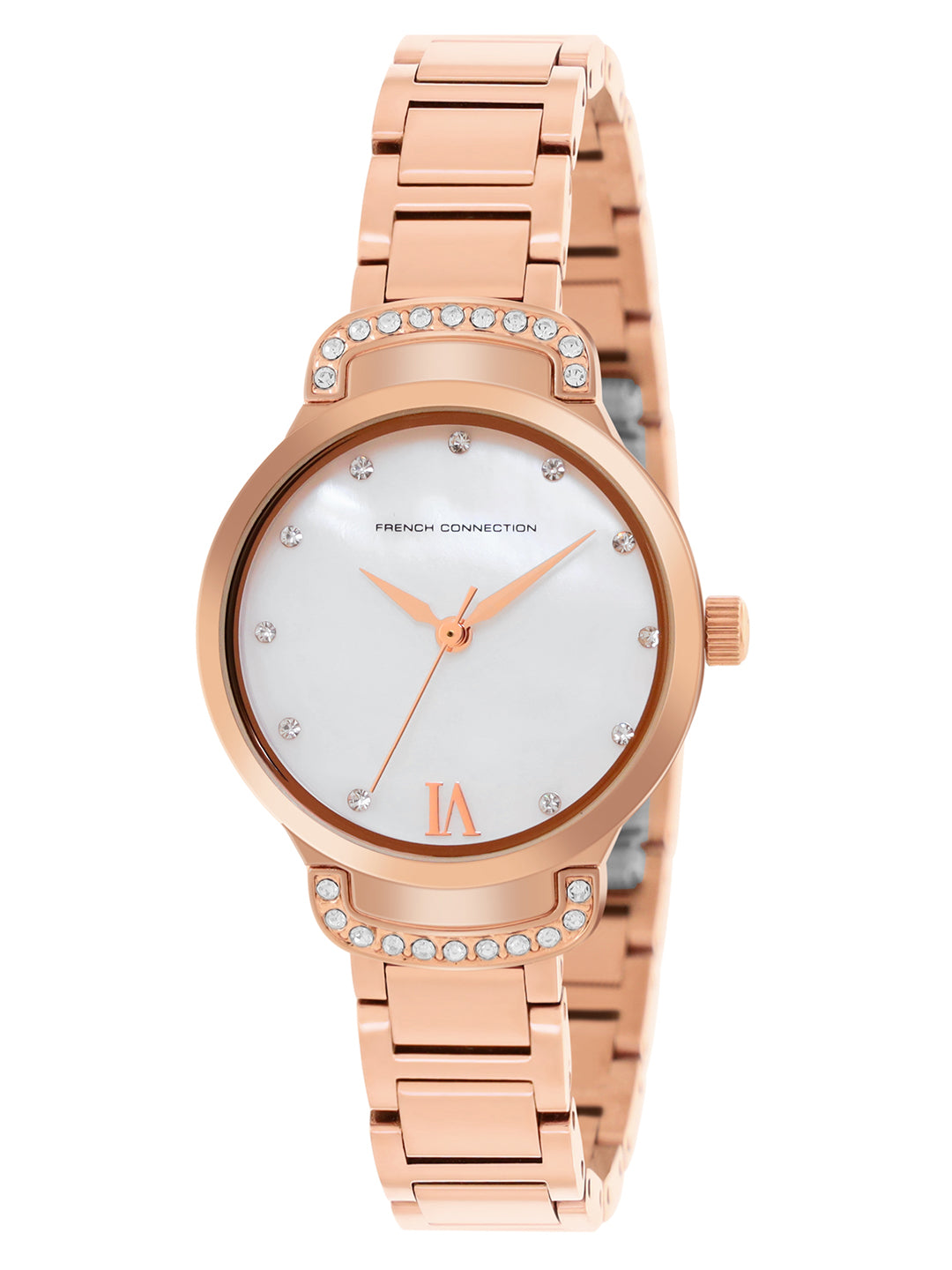 French Connection White Dial Analog Watch for Women's - FCH7RGM