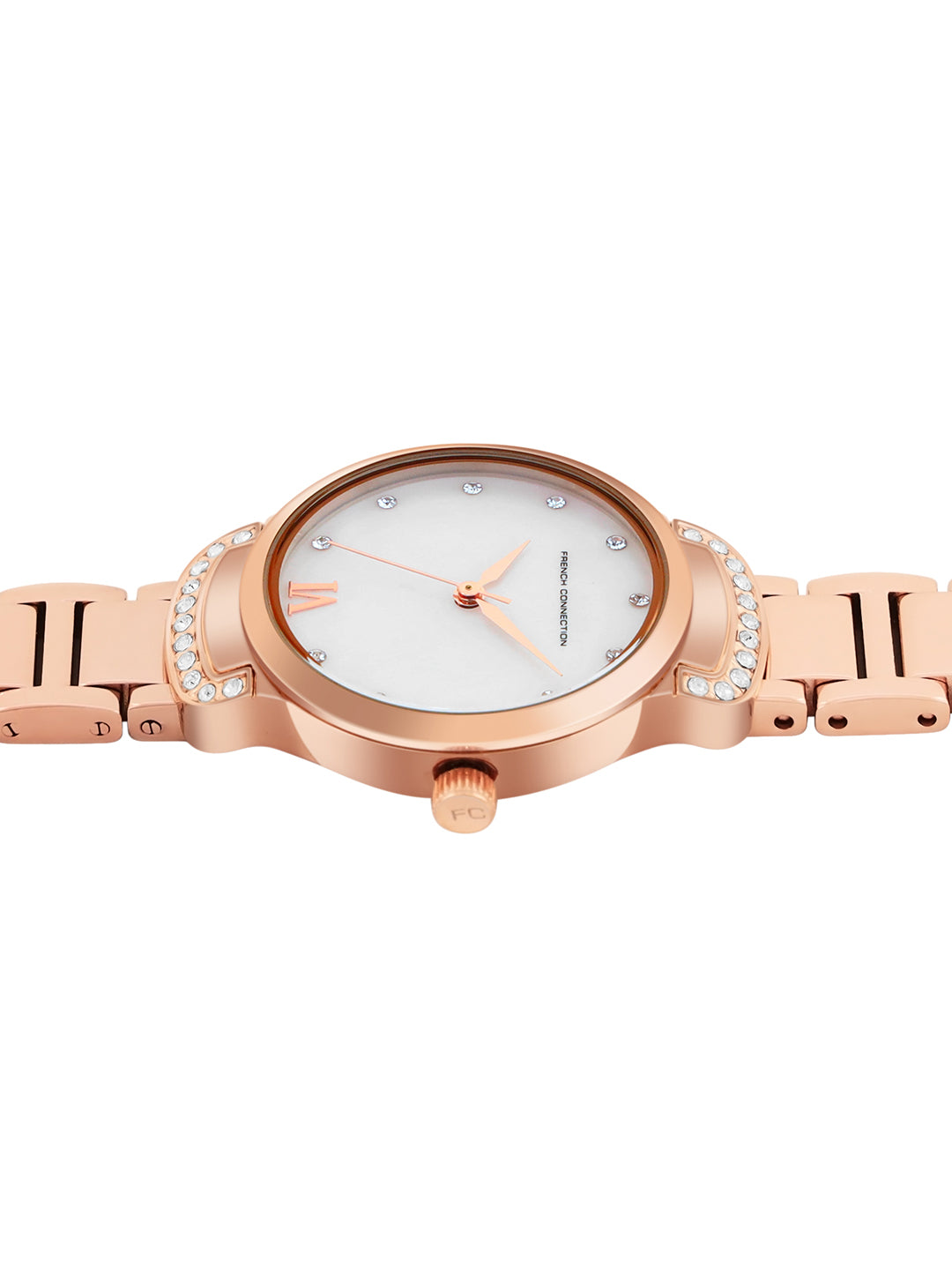 French Connection White Dial Analog Watch for Women's - FCH7RGM