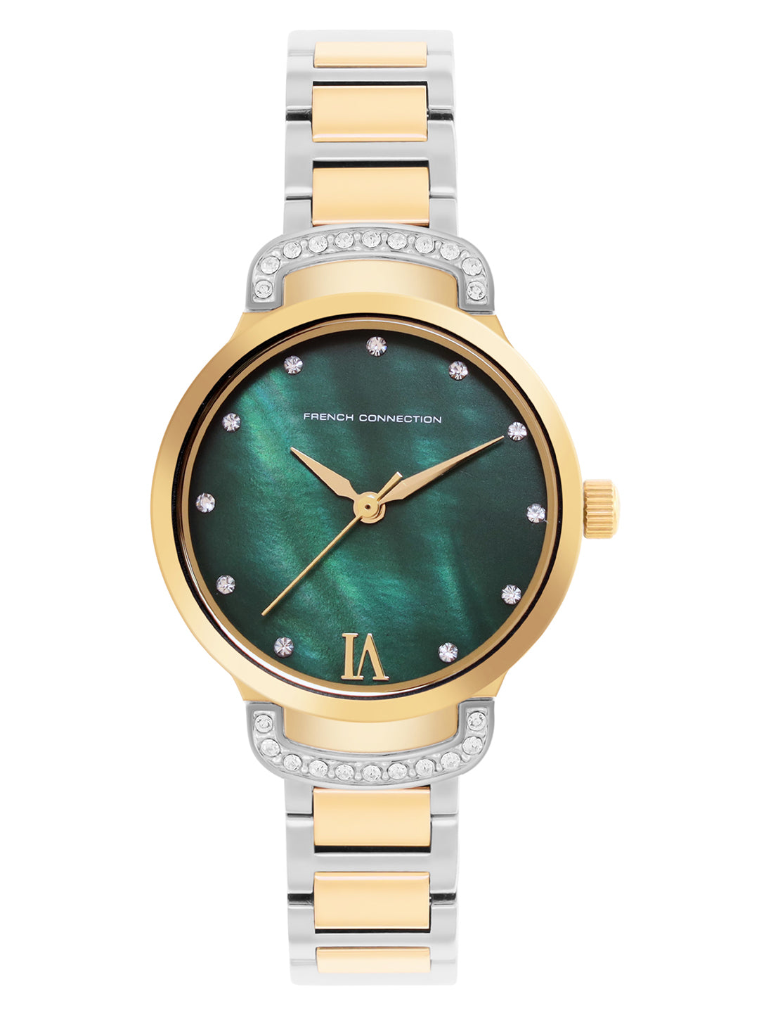 French Connection Green Dial Analog Watch for Women's - FCH7TM