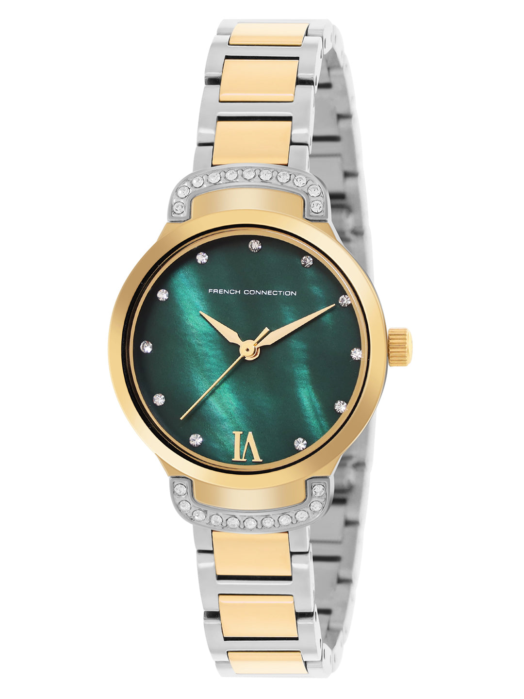 French Connection Green Dial Analog Watch for Women's - FCH7TM