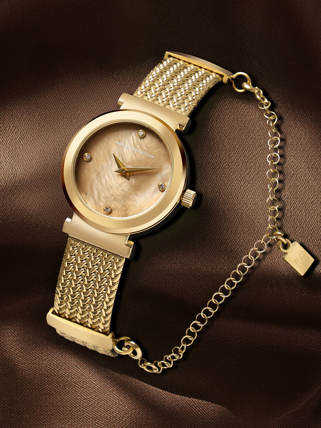 French Connection Brown Dial Analog Watch for Women's - FCH8GM