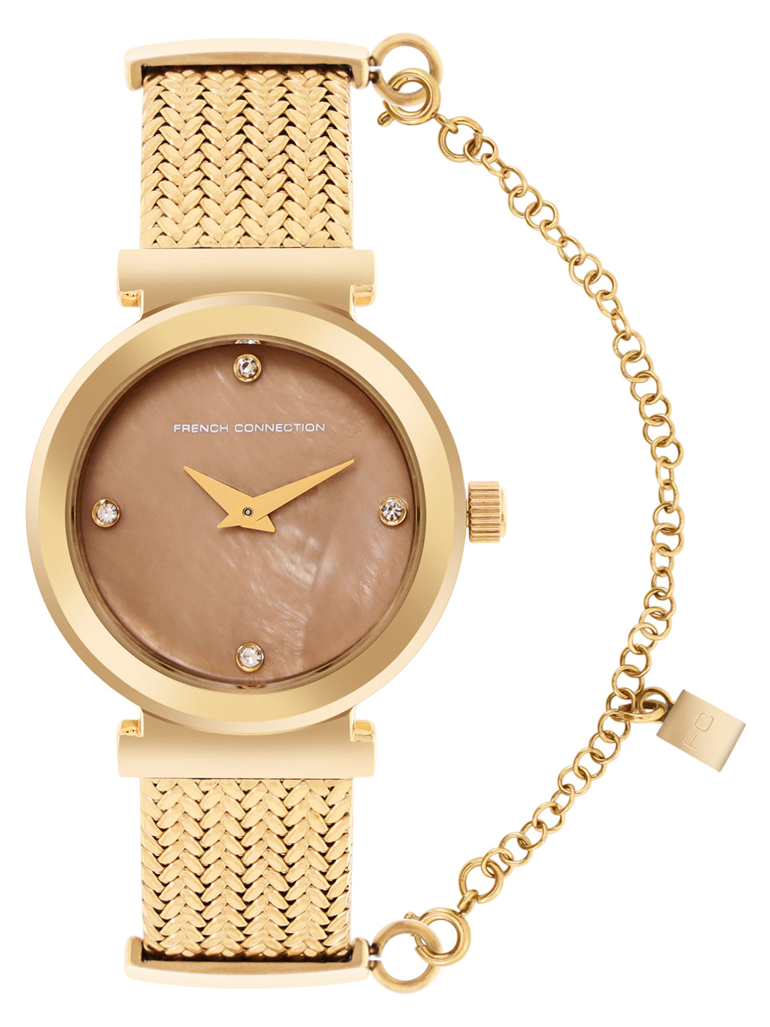 French Connection Brown Dial Analog Watch for Women's - FCH8GM