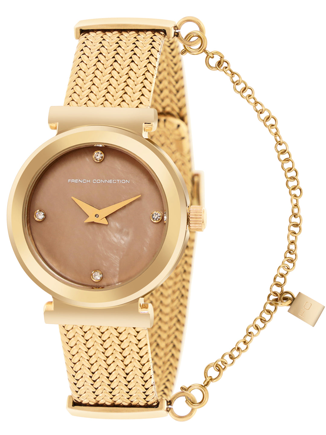 French Connection Brown Dial Analog Watch for Women's - FCH8GM
