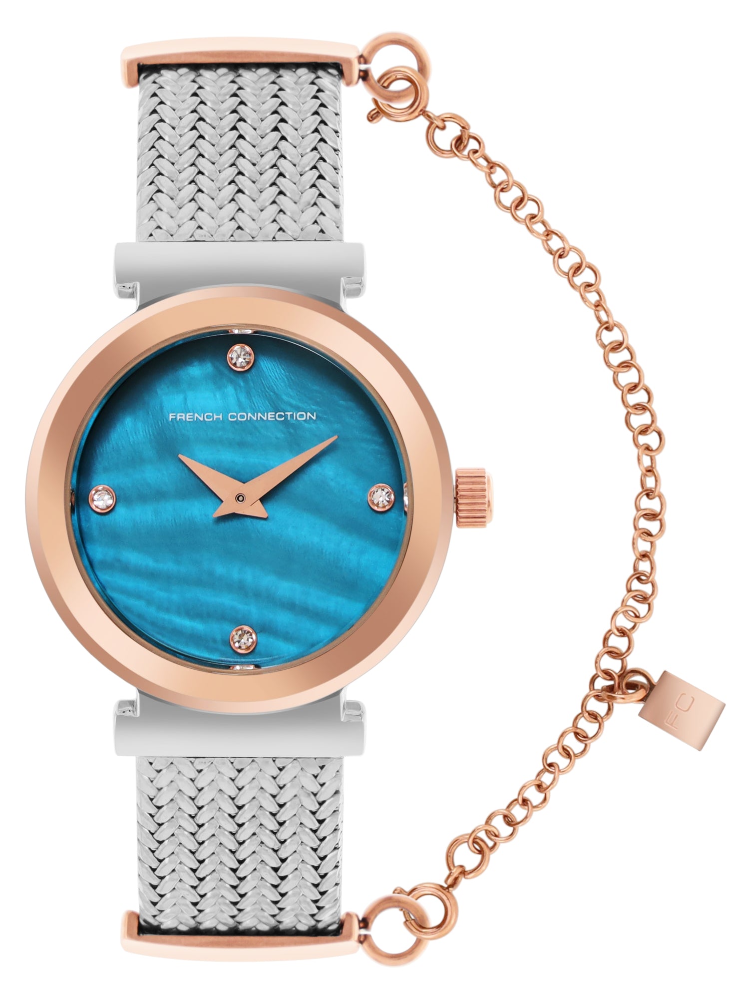 French Connection Blue Dial Analog Watch for Women's - FCH8RTM