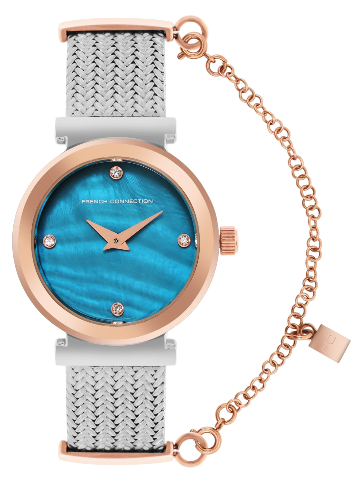 French Connection Blue Dial Analog Watch for Women's - FCH8RTM
