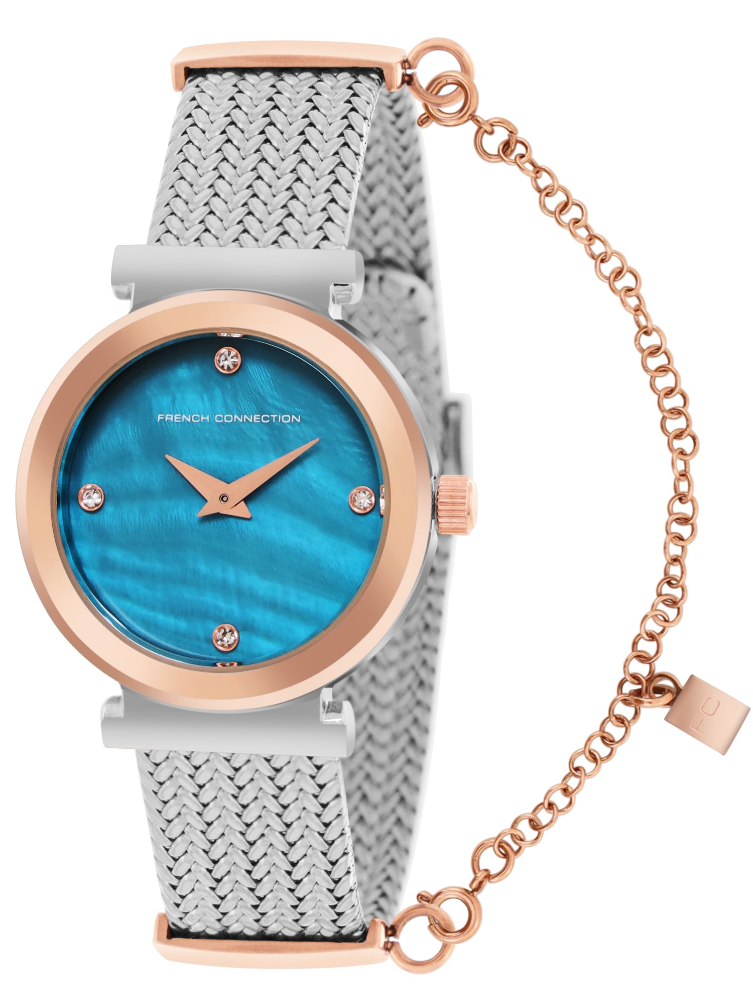 French Connection Blue Dial Analog Watch for Women's - FCH8RTM