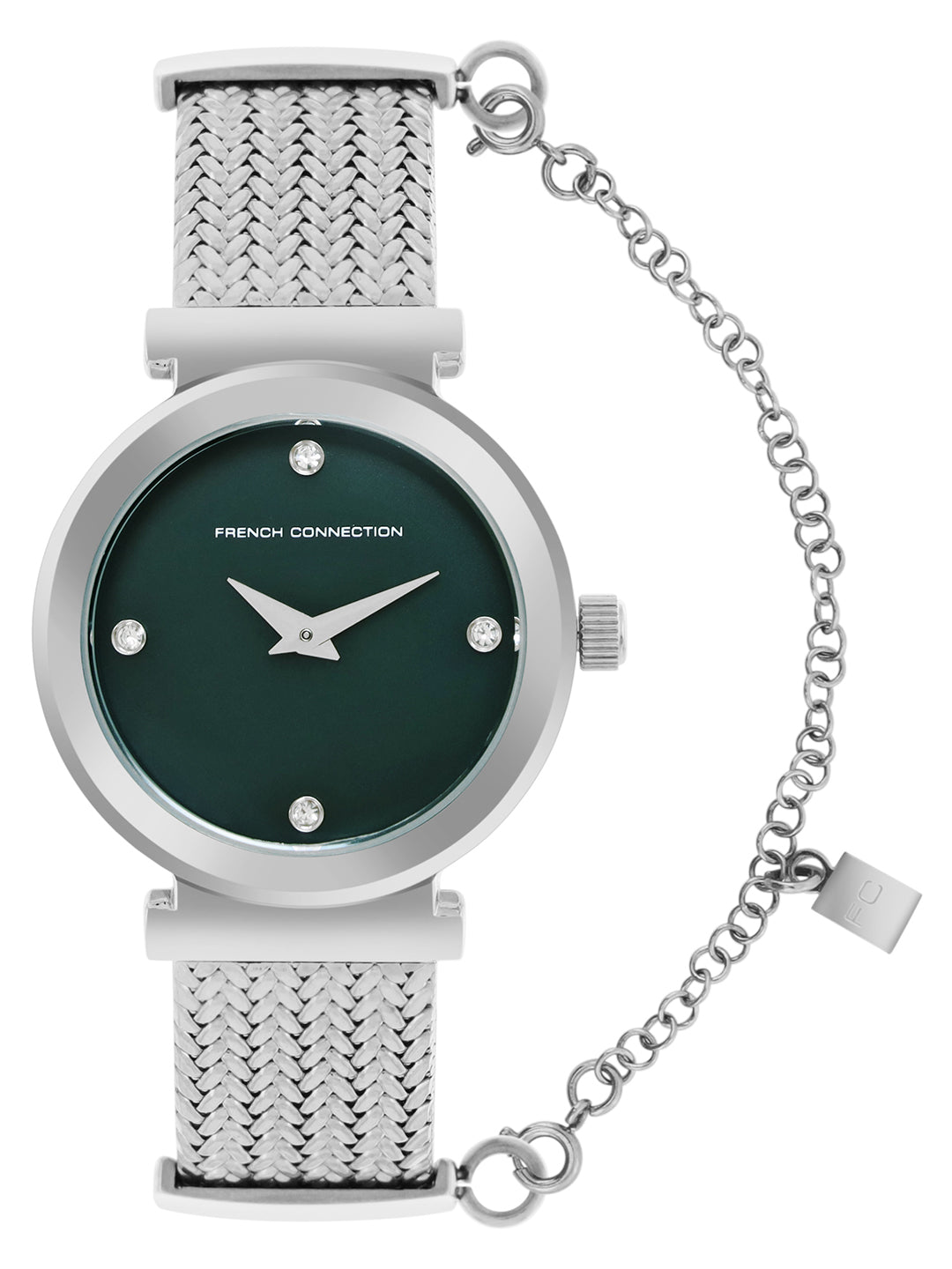 French Connection Green Dial Analog Watch for Women's - FCH8SM