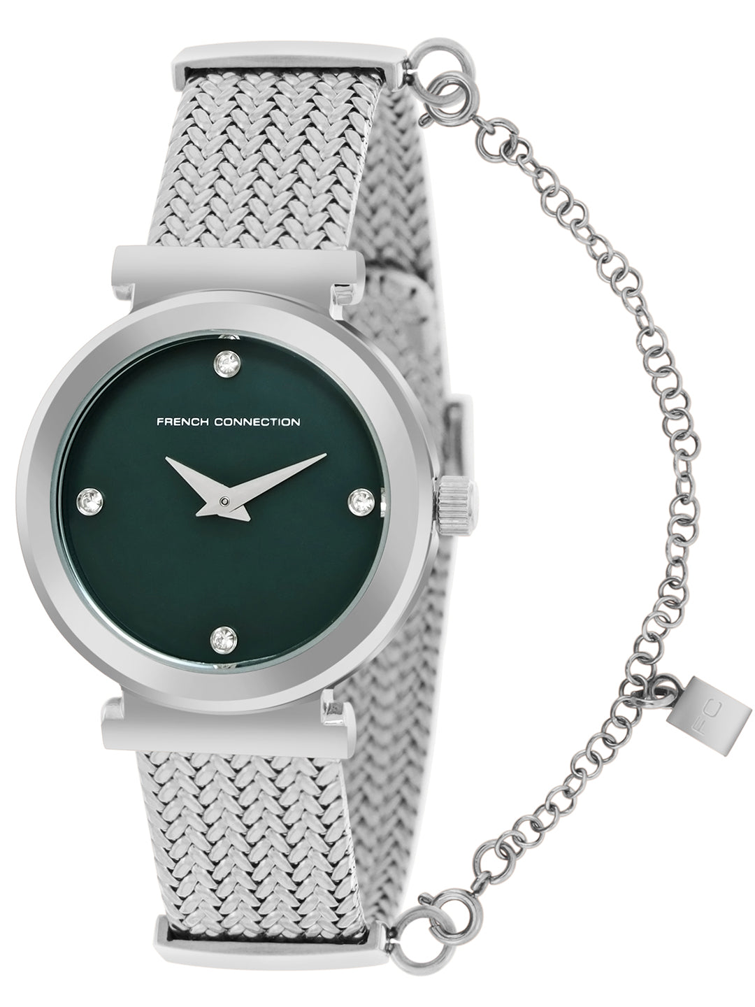 French Connection Green Dial Analog Watch for Women's - FCH8SM