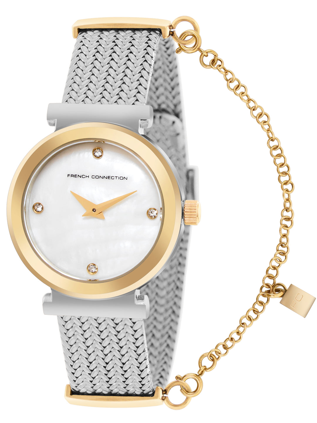 French Connection White Dial Analog Watch for Women's - FCH8TM